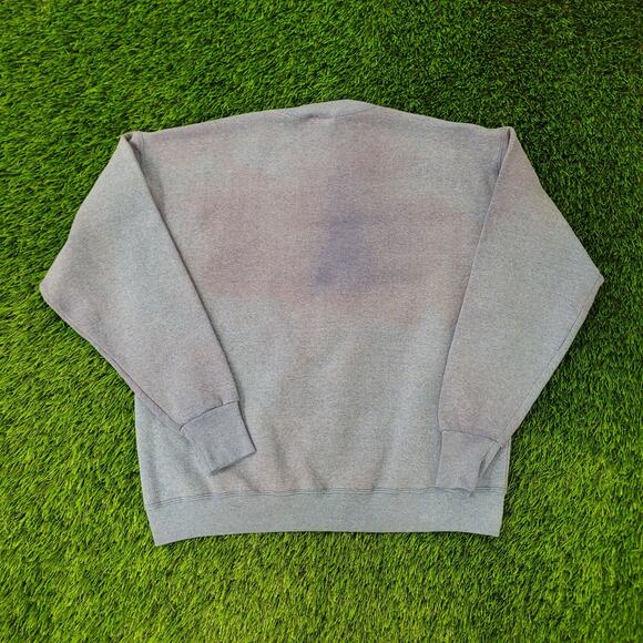 Vintage 90s YALE University Sweatshirt Womens Large 23x24 Faded Blue - Picture 2 of 15